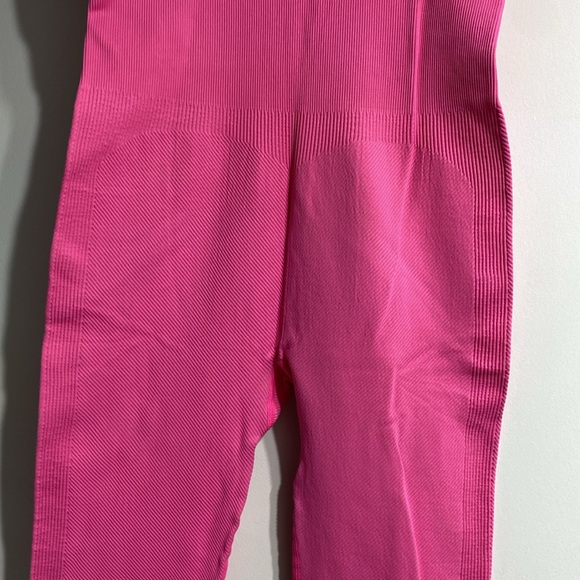 WOMEN WORKOUT SEAMLESS JUMPSUIT RIBBED BODYCON ONE PIECE TANK TOP - Picture 4 of 7